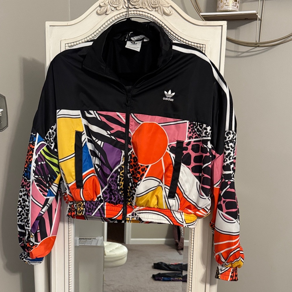 Adidas Women's Colorful Graphic Bomber Jacket